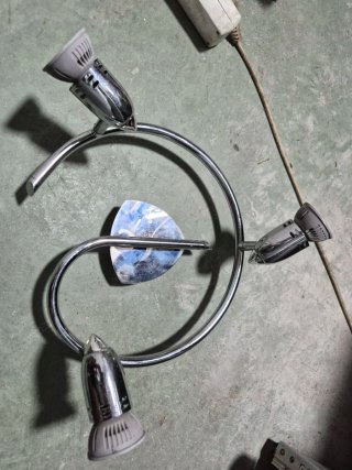 2 Lámparas de techo moderna plateada