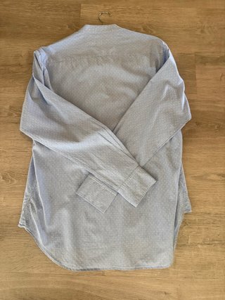 Camisa Victoire cuello Mao azul