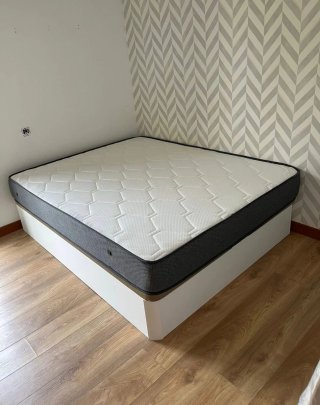 Canapé abatible madera y tela