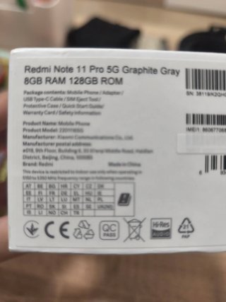 Xiaomi Redmi Note 11 Pro 5G 128GB Gris