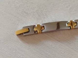 Pulsera Unisex Acero Inoxidable Dorado/Plateado
