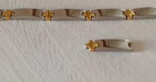 Pulsera Unisex Acero Inoxidable Dorado/Plateado