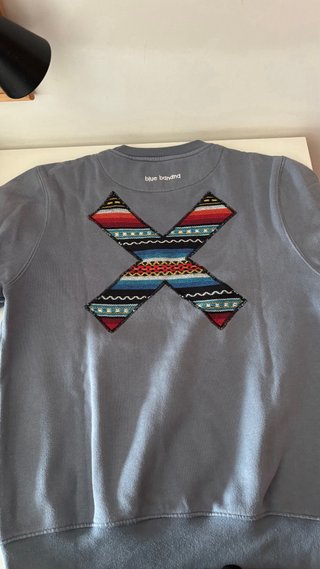Sudadera Blue Banana con parche X