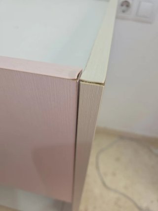 Cambiador bebé rosa con cajones