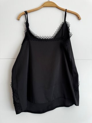 Top lencero Zara negro encaje
