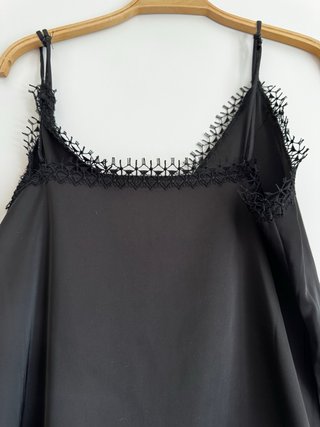 Top lencero Zara negro encaje