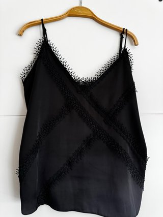 Top lencero Zara negro encaje