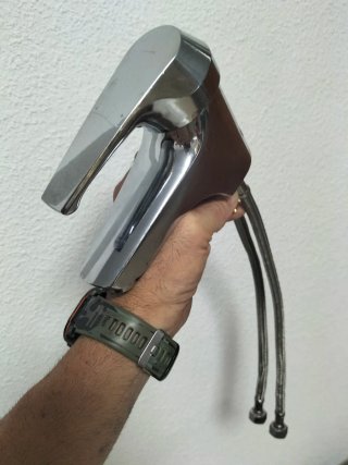 Grifo de Lavabo/Bidé Metal Plateado