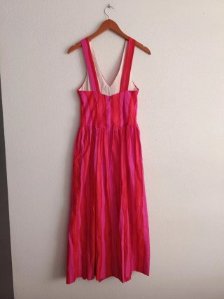 Vestido largo rayas alamares zara talla S