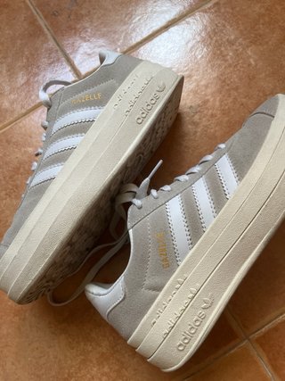 Adidas Gazelle Beige Plataforma