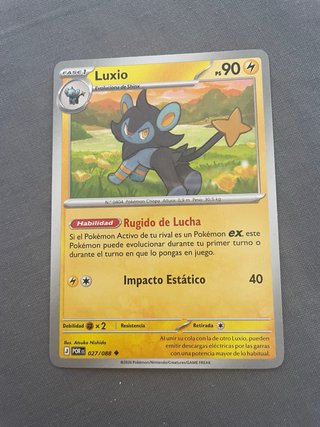 Carta Pokémon Luxio Fase 1