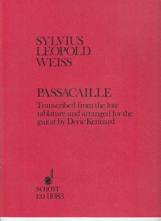 Partitura Guitarra Weiss Passacaille Schott