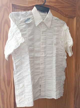 Camisa algodón manga corta hombre