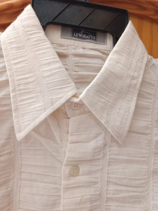 Camisa algodón manga corta hombre