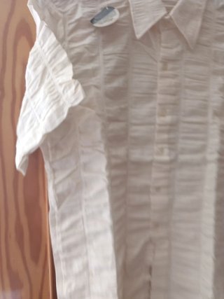 Camisa algodón manga corta hombre