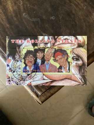 Hoja Sellos Rolling Stones República del Congo