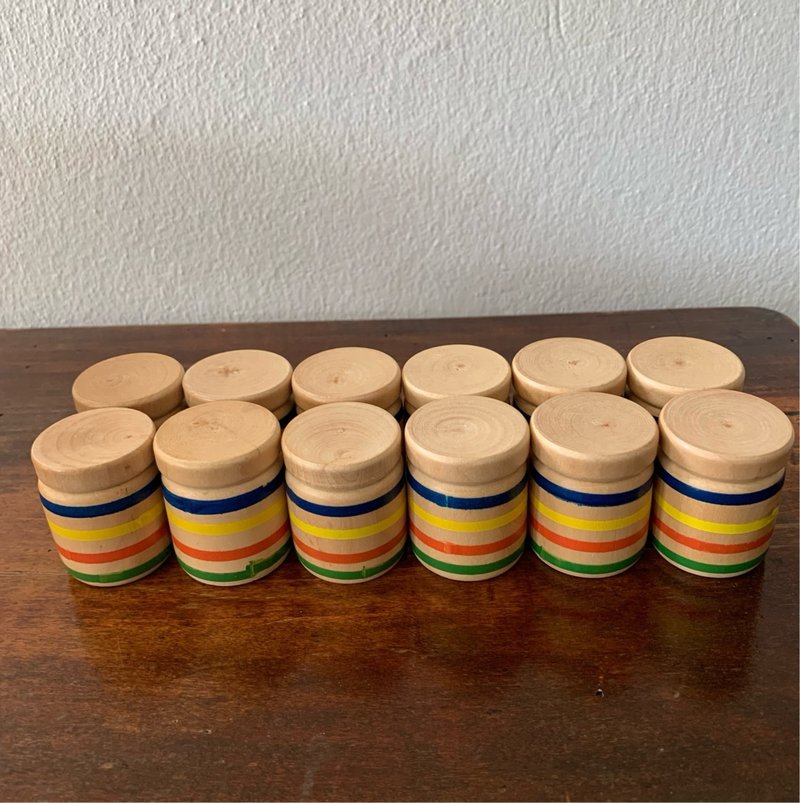 Cilindros de sonidos de madera coloridos - Montessori