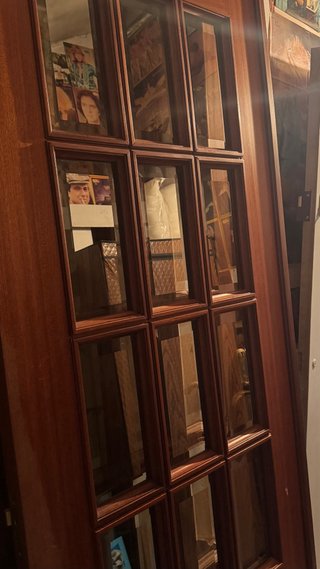 Puertas de salón con cristales biselados
