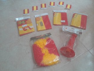 Kit Fiesta España Banderas Peluca Trompeta