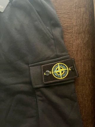 Stone Island Pantalones Cortos Negros