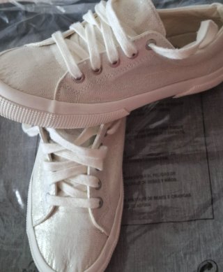 Zapatillas Ralph Lauren Blancas con dorado 38.