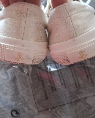Zapatillas Ralph Lauren Blancas con dorado 38.