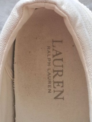 Zapatillas Ralph Lauren Blancas con dorado 38.