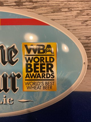 Chapa placa cártel metal Cerveza Blanche de Namur