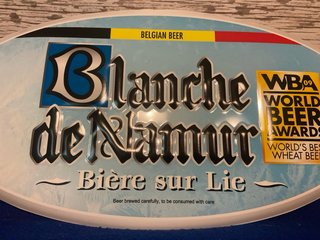 Chapa placa cártel metal Cerveza Blanche de Namur