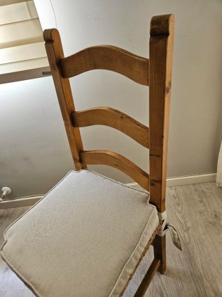 6 Sillas Mexicanas de Madera + 6 Galletas