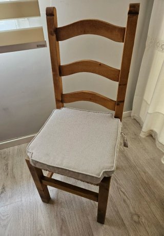 6 Sillas Mexicanas de Madera + 6 Galletas