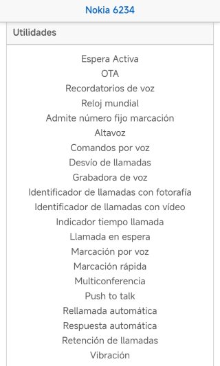 Teléfono Móvil Nokia 6234 Plata Vodafone