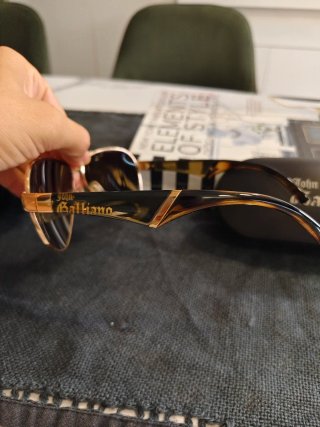 Gafas de sol John Galliano doradas y marrones