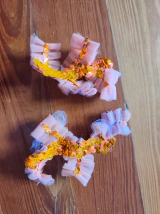 Vestido de ballet naranja y marrón