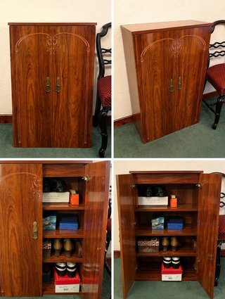 Zapatero de madera 2 puertas