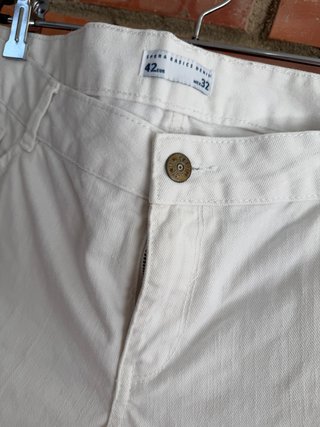 Pantalón corto blanco denim sfera