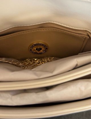 Borsa Love Moschino avorio trapuntata