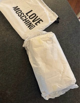 Borsa Love Moschino avorio trapuntata