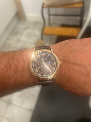 Reloj Wave Hombre Marrón y Dorado