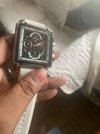 Reloj CRRJU Hombre Negro y Blanco