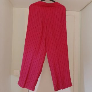 Pantalón fucsia rayas T40 con cinturón