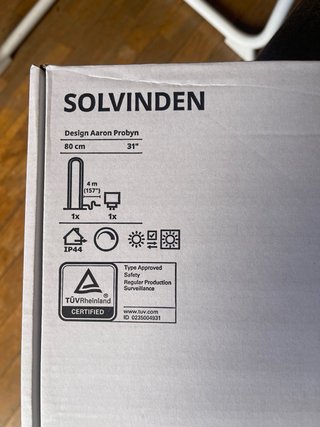 Lámpara Pie Solvinden Ikea Roja Blanca