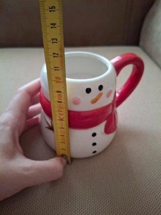 Taza Navideña Muñeco Nieve Cerámica