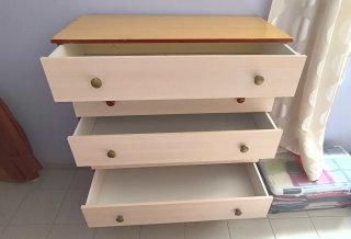 Cómoda 6 cajones (madera y aglomerado)