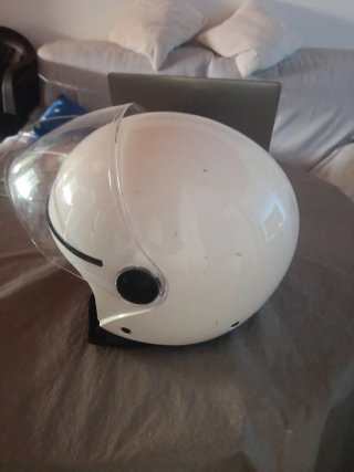 Casco Moto MTHELMETS Blanco. TALLA S