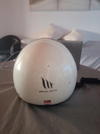 Casco Moto MTHELMETS Blanco. TALLA S
