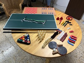 Juego de mesa multijuego billar, hockey, bolos