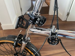 Bicicleta Brompton Plegable Cromada