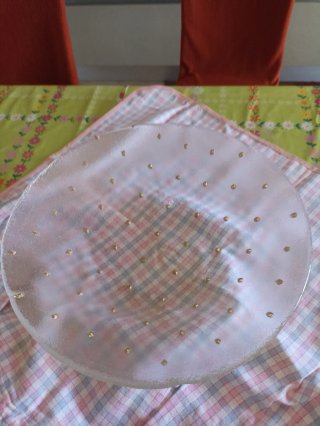 Centrotavola in vetro decorato