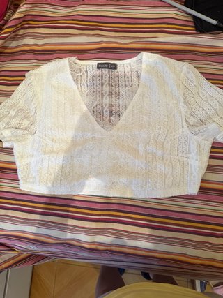 Camiseta encaje blanca Inside Talla S